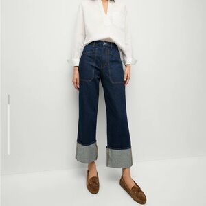 Veronica Beard Blue and Gray Wide Leg Pants